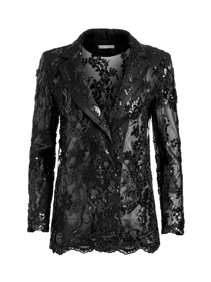 Jackets Coats Women Alice Olivia Judith Embellished Blazer Black