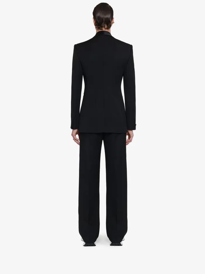 Jackets Men Alexander McQueen Half Shawl Collar Tuxedo Jacket Black