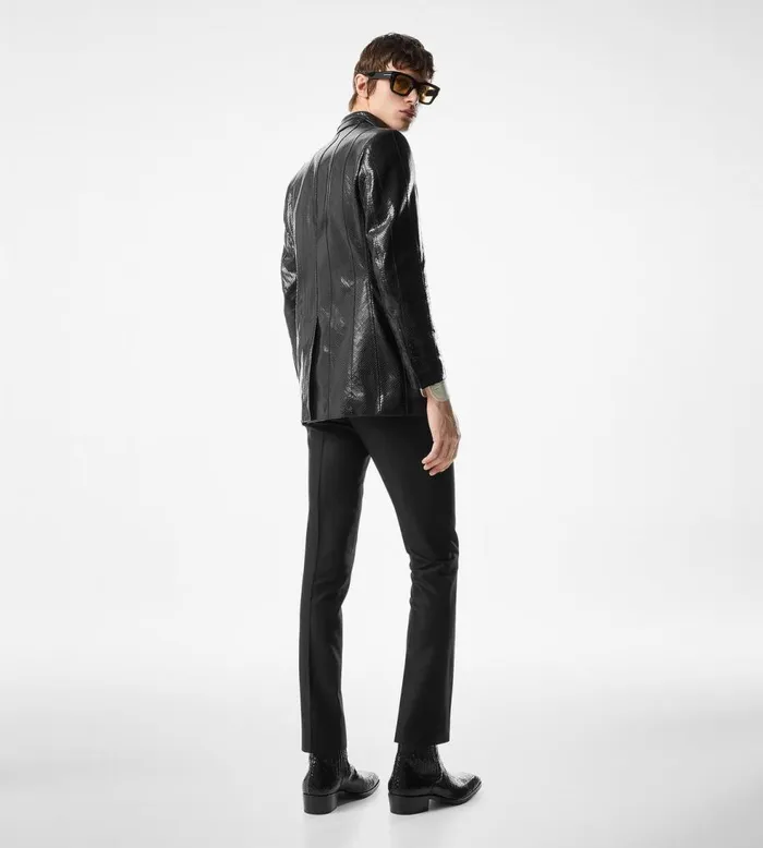 Jackets Men TOM FORD PATENT PRINTED PYTHON SARTORIAL BLAZER Black Jackets Men TOM FORD PATENT PRINTED PYTHON SARTORIAL BLAZER Black