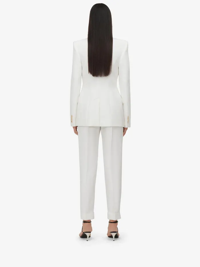 Jackets Women Alexander McQueen DoubleBreasted Jacket Optic White