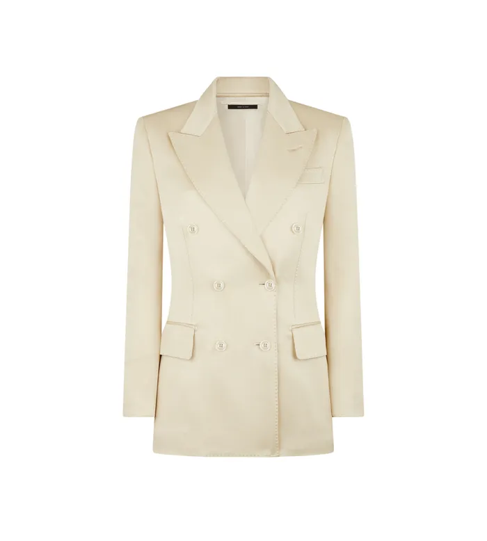 Jackets Women TOM FORD SILK AND WOOL TWILL 034WALLIS034 DOUBLE BREASTED JACKET