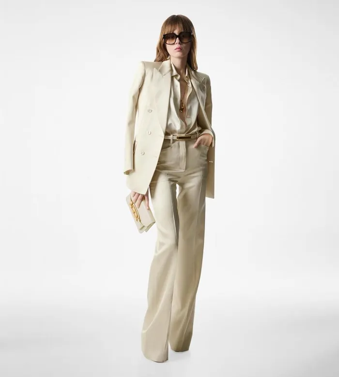 Jackets Women TOM FORD SILK AND WOOL TWILL 034WALLIS034 DOUBLE BREASTED JACKET Jackets Women TOM FORD SILK AND WOOL TWILL 034WALLIS034 DOUBLE BREASTED JACKET