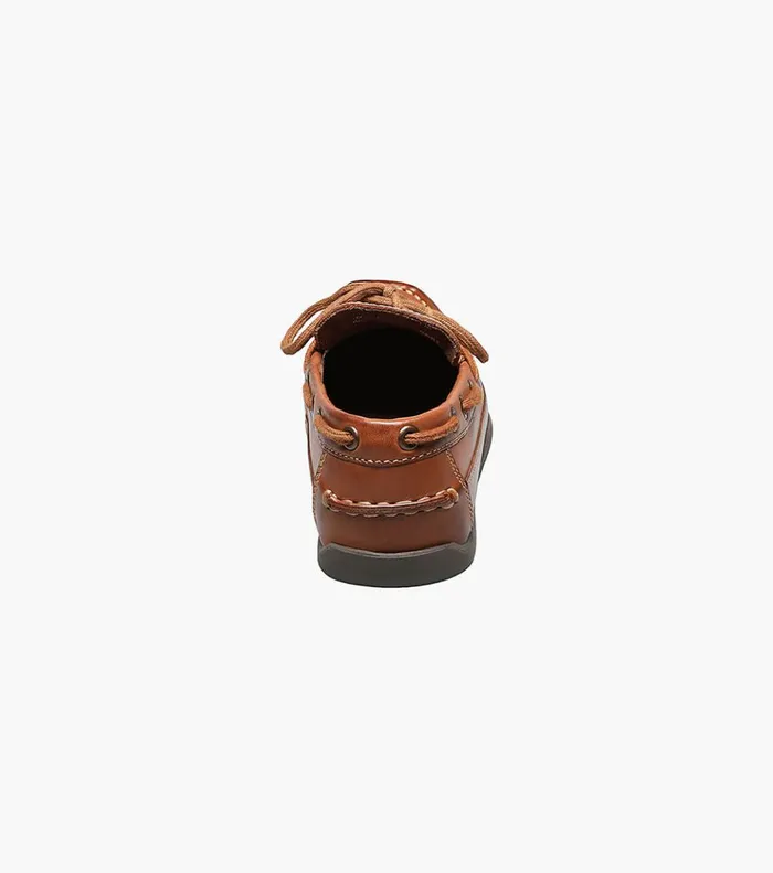 Jasper Tie Jr Boys Moc Toe Slip On Loafer Saddle Tan Kids Florsheim Casual Shoes