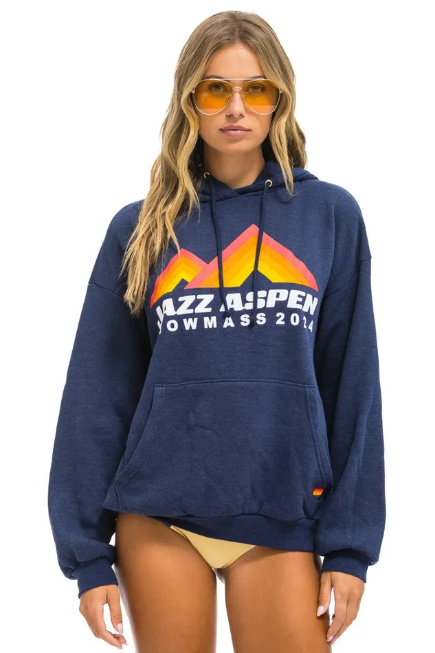 JAZZ ASPEN SNOWMASS 2024 PULLOVER HOODIE RELAXED 8211 NAVY Women Aviator Nation Hoodies