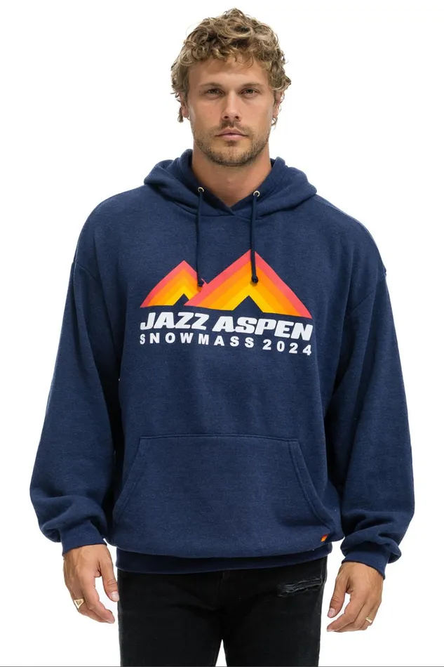JAZZ ASPEN SNOWMASS 2024 PULLOVER HOODIE RELAXED 8211 NAVY Women Aviator Nation Hoodies