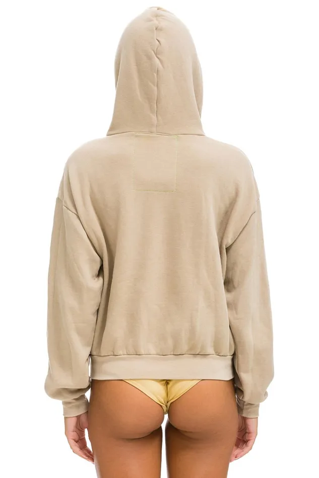 JAZZ ASPEN SNOWMASS 2024 ZIP HOODIE RELAXED 8211 SAND Women Aviator Nation Hoodies