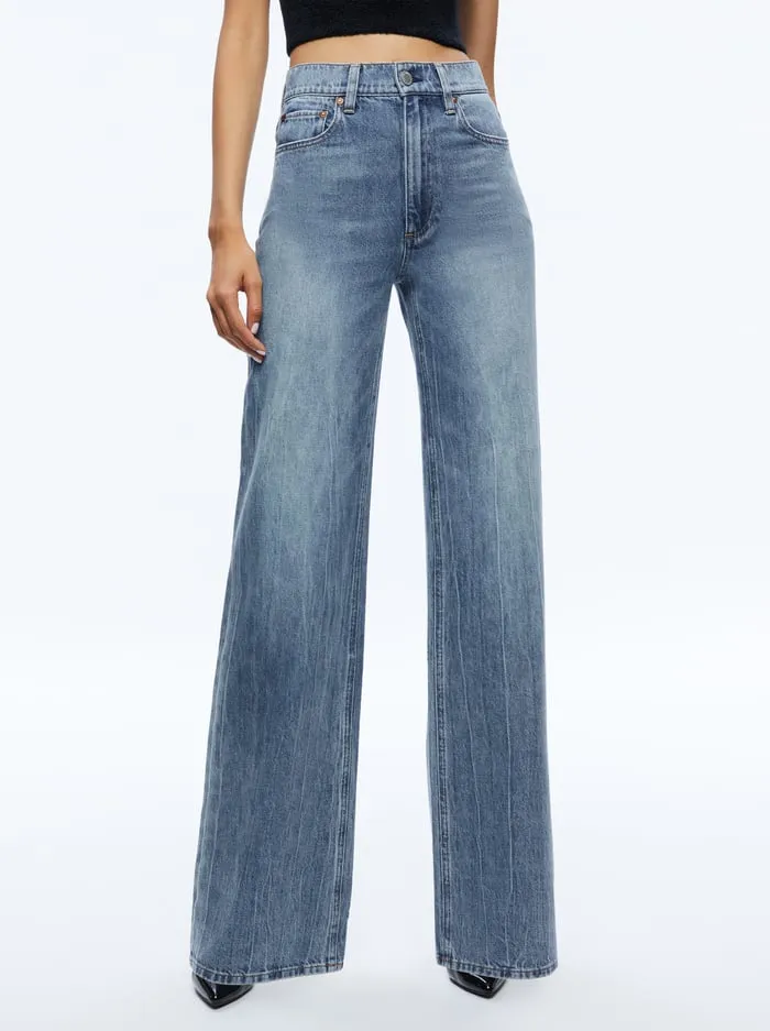 Jeans Women Alice Olivia Weezy Jean Sadie Lt Vintage Blue