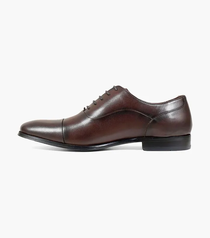 Jetson Cap Toe Oxford Brown Men Florsheim Dress Shoes