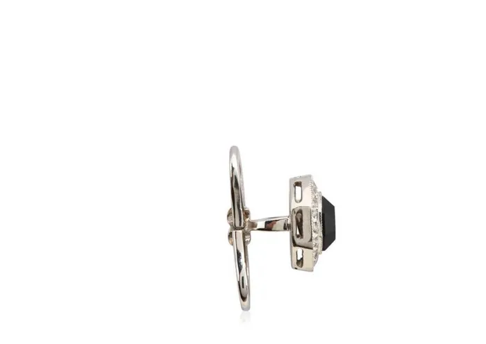 Jewelry Men TOM FORD DIAMOND ONYX OCTAGON STUDS White Gold Black Jewelry Men TOM FORD DIAMOND ONYX OCTAGON STUDS White Gold Black