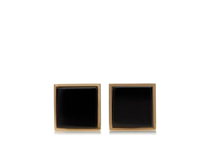 Jewelry Men TOM FORD GOLD AND ONYX SQUARE CUFFLINKS Goldonyx