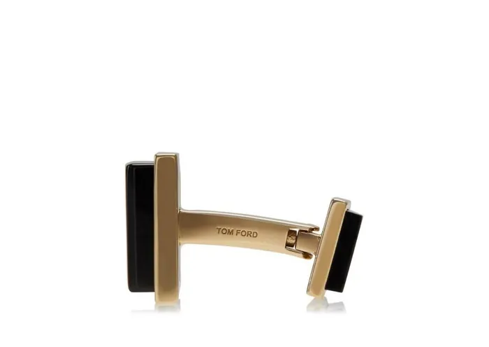 Jewelry Men TOM FORD GOLD AND ONYX SQUARE CUFFLINKS Goldonyx