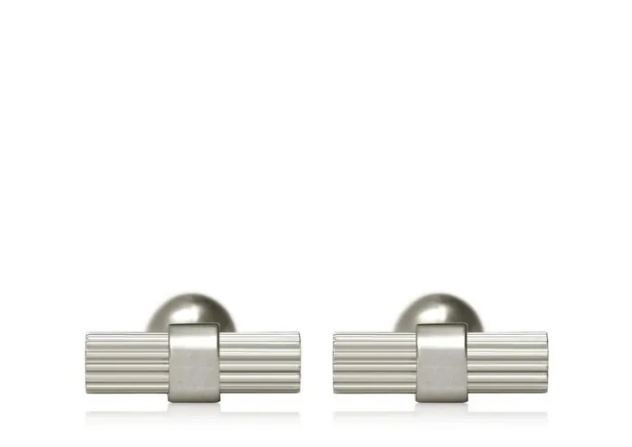 Jewelry Men TOM FORD STRIPED T CUFFLINKS White Gold