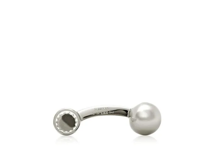 Jewelry Men TOM FORD STRIPED T CUFFLINKS White Gold