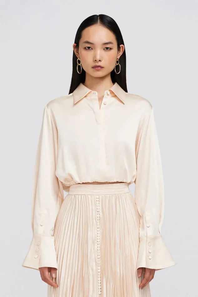 Jonathan Simkhai Blythe Top Blush Women Tops and Bodysuits