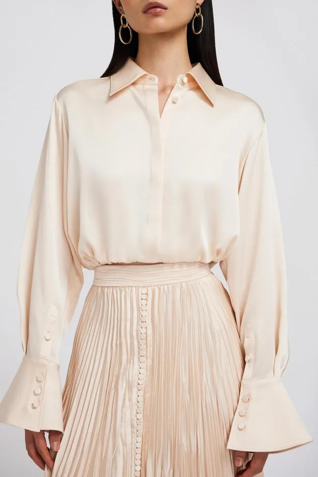 Jonathan Simkhai Blythe Top Blush Women Tops and Bodysuits
