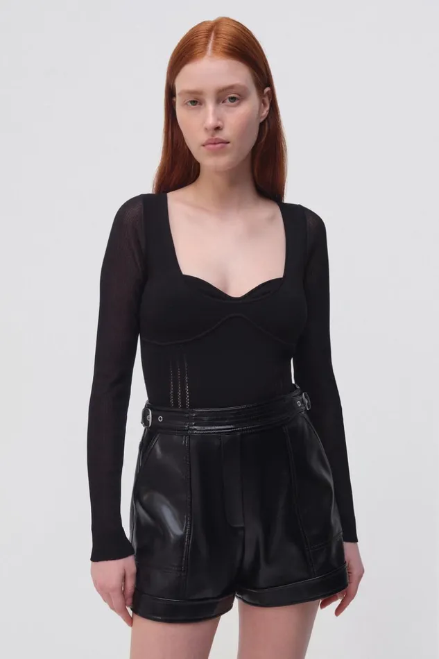 Jonathan Simkhai Chace Shorts Black Women Pants and Bottoms