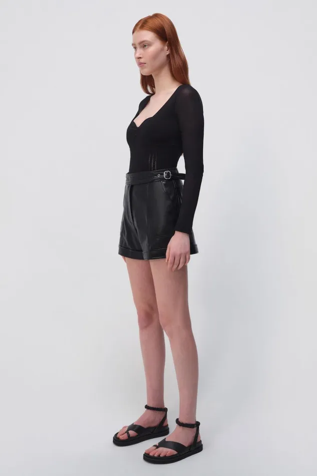 Jonathan Simkhai Chace Shorts Black Women Pants and Bottoms