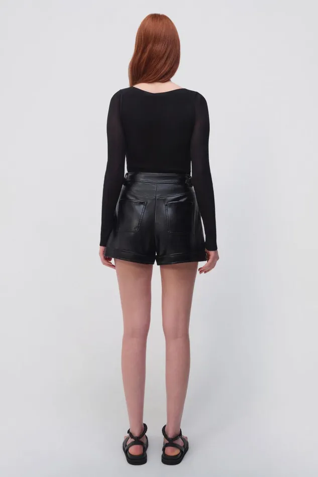 Jonathan Simkhai Chace Shorts Black Women Pants and Bottoms