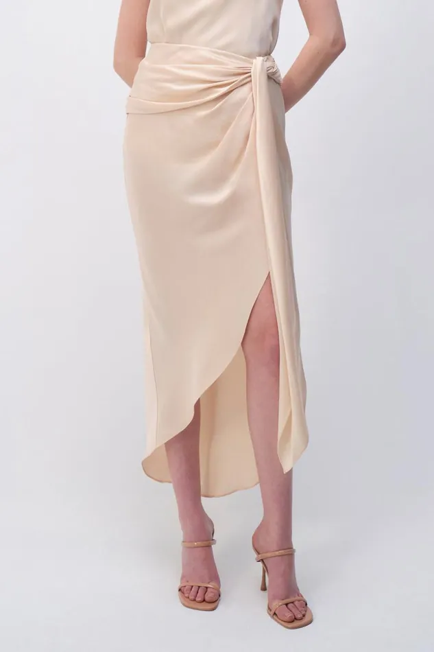 Jonathan Simkhai Elisabetta Skirt Blush Women Pants and Bottoms