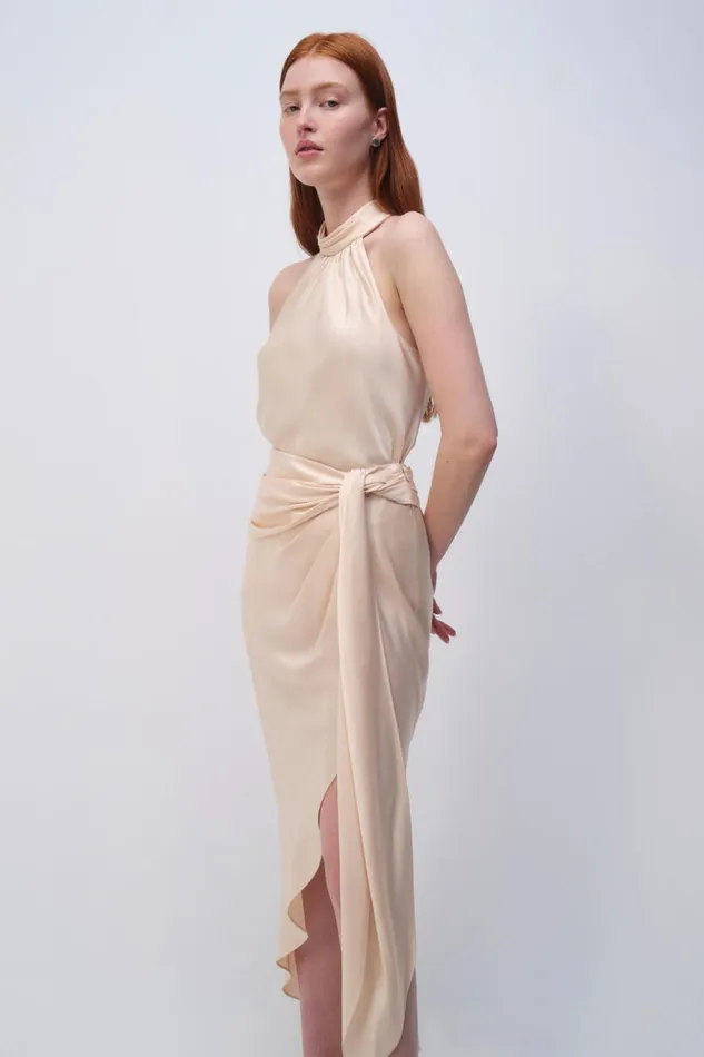 Jonathan Simkhai Elisabetta Skirt Blush Women Pants and Bottoms
