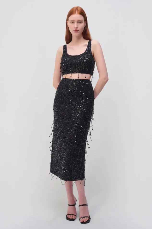 Jonathan Simkhai Gisele Skirt Black Women Pants and Bottoms