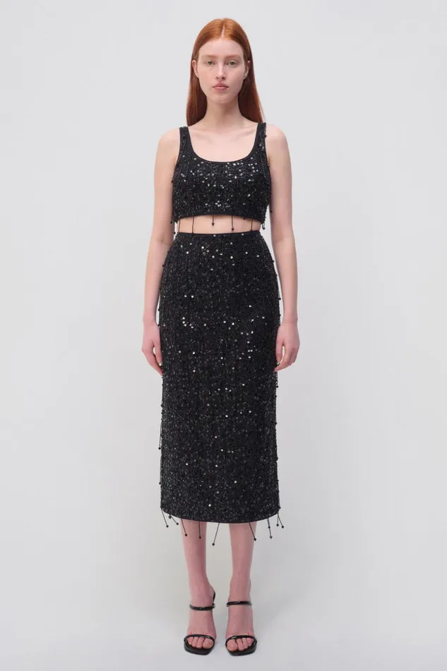 Jonathan Simkhai Gisele Skirt Black Women Pants and Bottoms