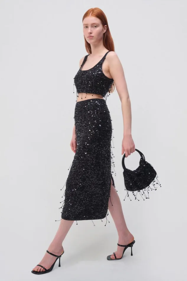 Jonathan Simkhai Gisele Skirt Black Women Pants and Bottoms
