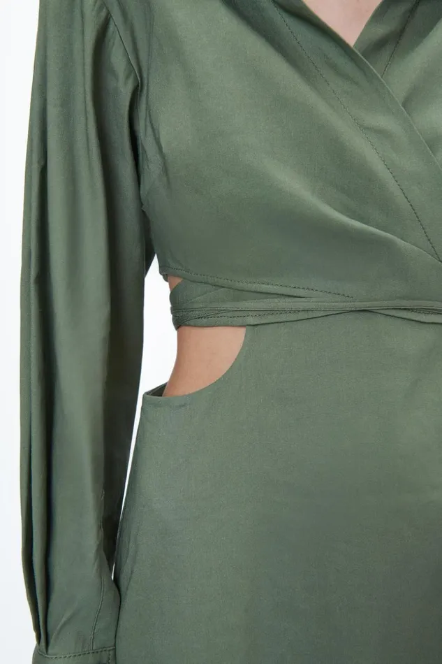 Jonathan Simkhai Giulia Dress Verde Women Dresses and Jumpsuits