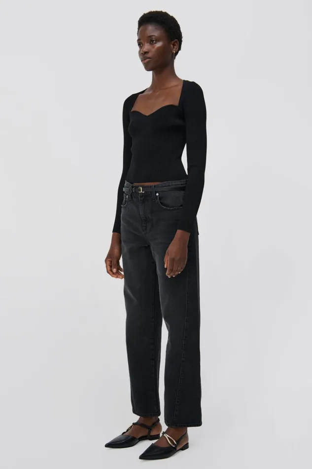 Jonathan Simkhai Giuliana Top Black Women Knitwear