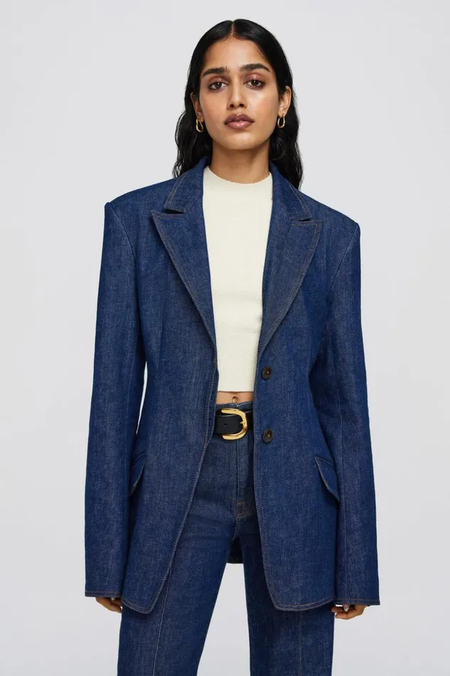 Jonathan Simkhai Jasper Blazer Imperial Women Denim
