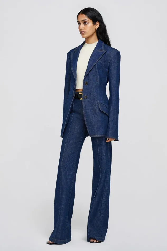 Jonathan Simkhai Jasper Blazer Imperial Women Denim