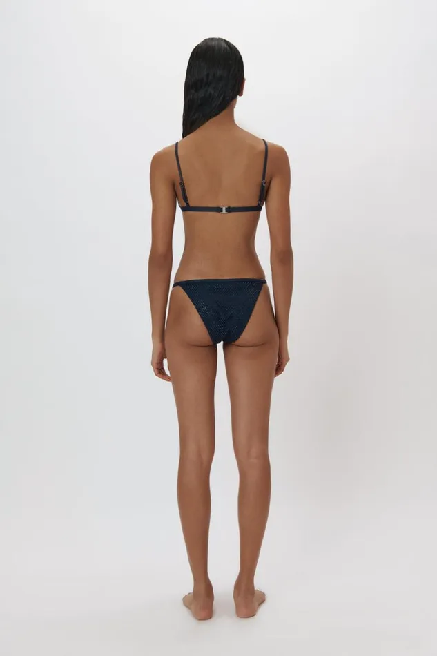 Jonathan Simkhai Joelle Bikini Top Midnight Women Swimwear