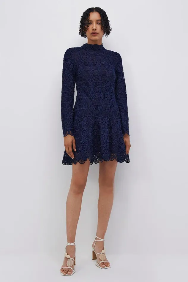 Jonathan Simkhai Leigh Mini Dress EXCLUSIVE Midnight Women Dresses and Jumpsuits