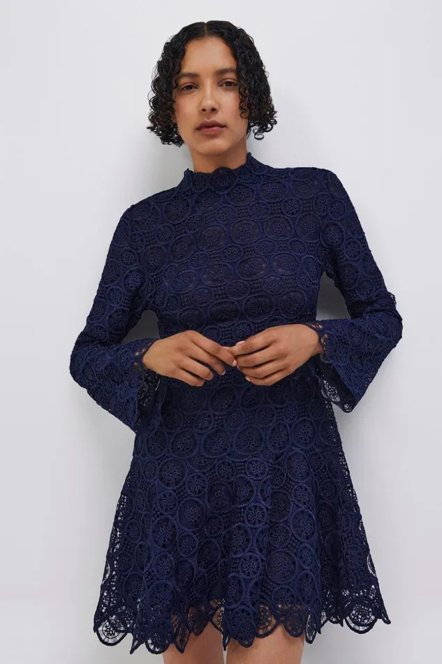 Jonathan Simkhai Leigh Mini Dress EXCLUSIVE Midnight Women Dresses and Jumpsuits