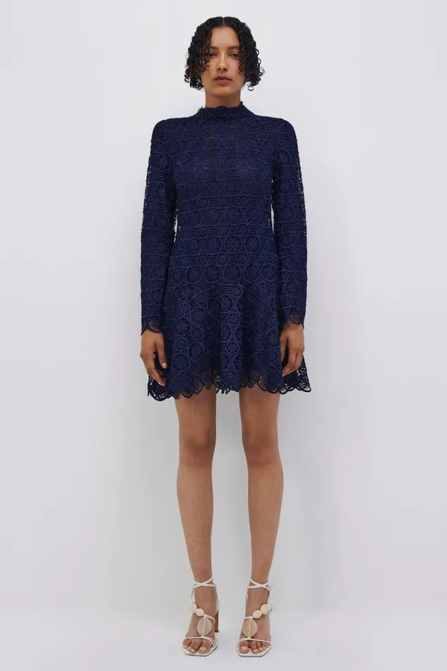 Jonathan Simkhai Leigh Mini Dress EXCLUSIVE Midnight Women Dresses and Jumpsuits