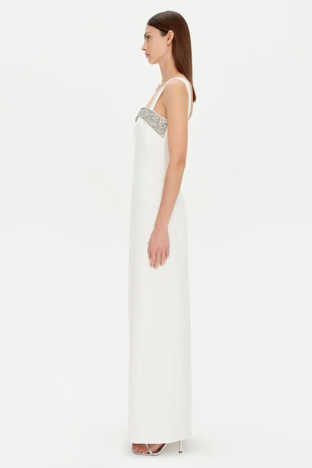Jonathan Simkhai Lennox Gown EXCLUSIVE White Women Dresses and Jumpsuits