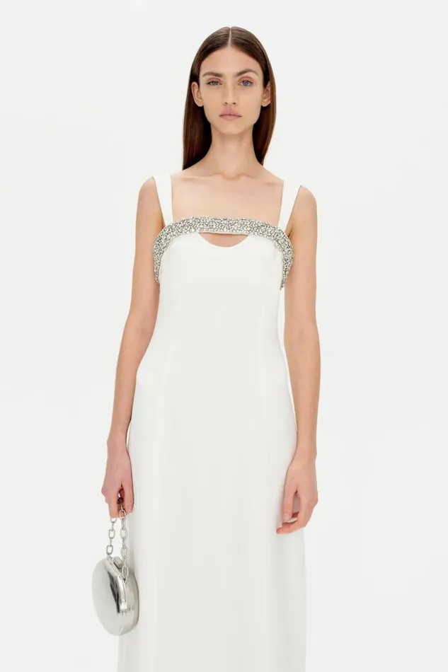 Jonathan Simkhai Lennox Gown EXCLUSIVE White Women Dresses and Jumpsuits