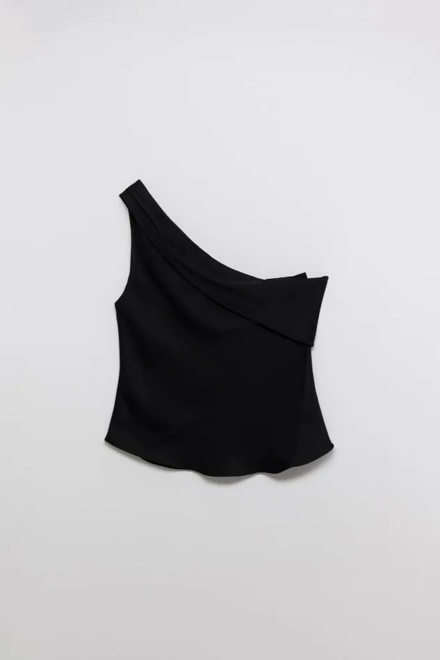 Jonathan Simkhai Lexy Cold Shoulder Top EXCLUSIVE Black Women Tops and Bodysuits