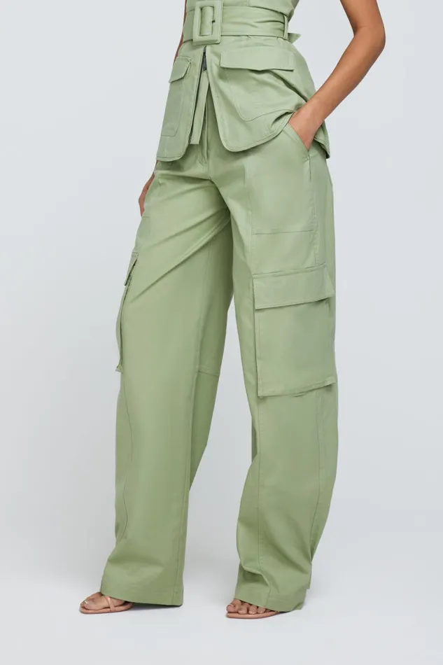 Jonathan Simkhai Lionelle Pant Verde Women Pants and Bottoms