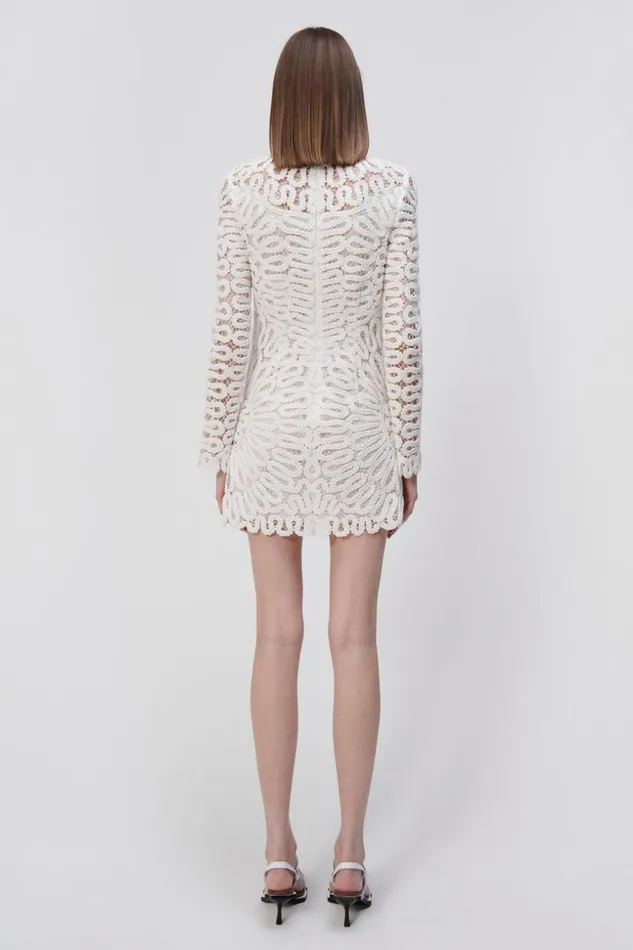 Jonathan Simkhai Mccall Crochet Mini Dress White Women Dresses and Jumpsuits