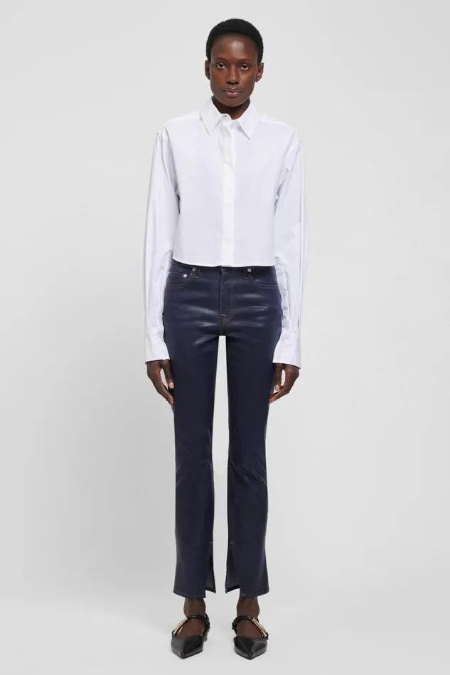 Jonathan Simkhai Rae Denim Coated Indigo Women Pants and Bottoms