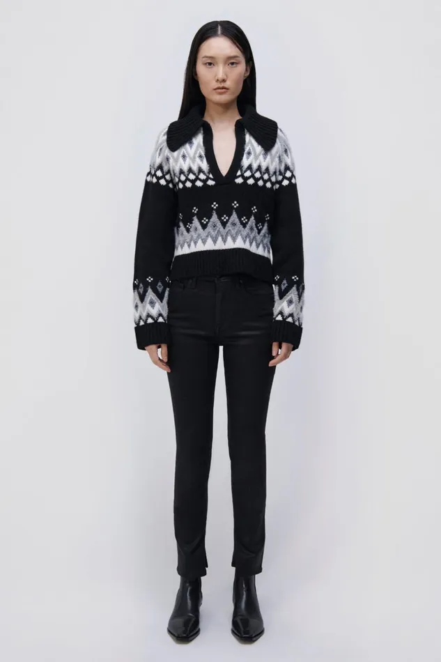 Jonathan Simkhai River Denim Coated Black Women Denim