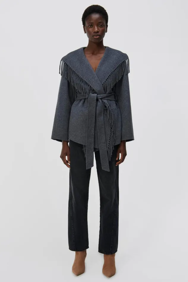 Jonathan Simkhai Rowen Jacket Grey Melange Women Jackets and Coats