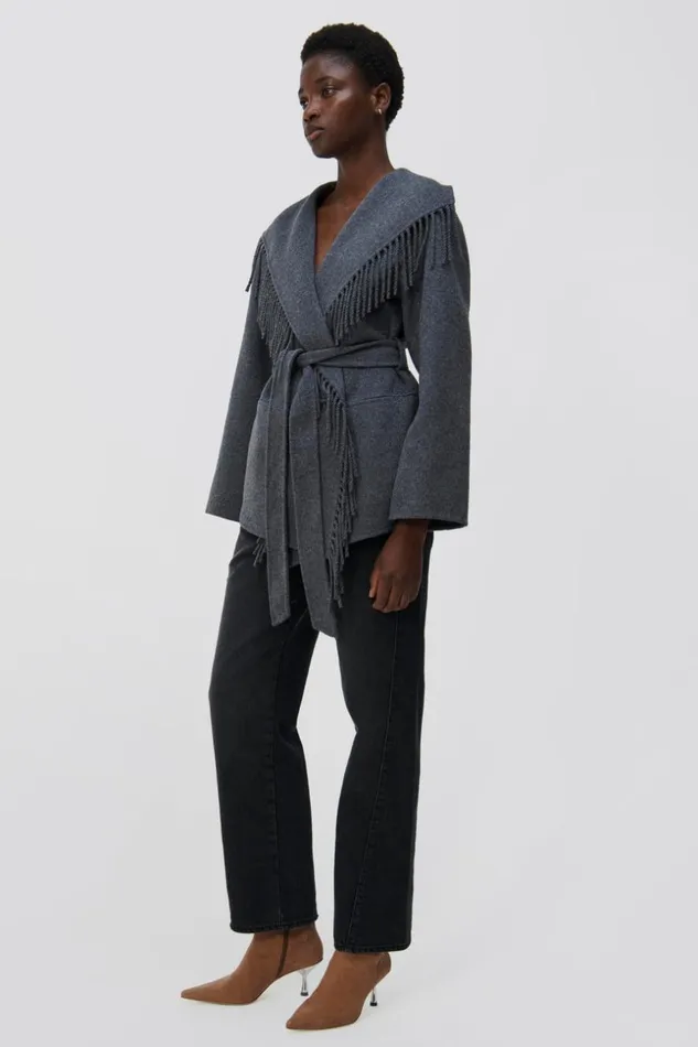 Jonathan Simkhai Rowen Jacket Grey Melange Women Jackets and Coats