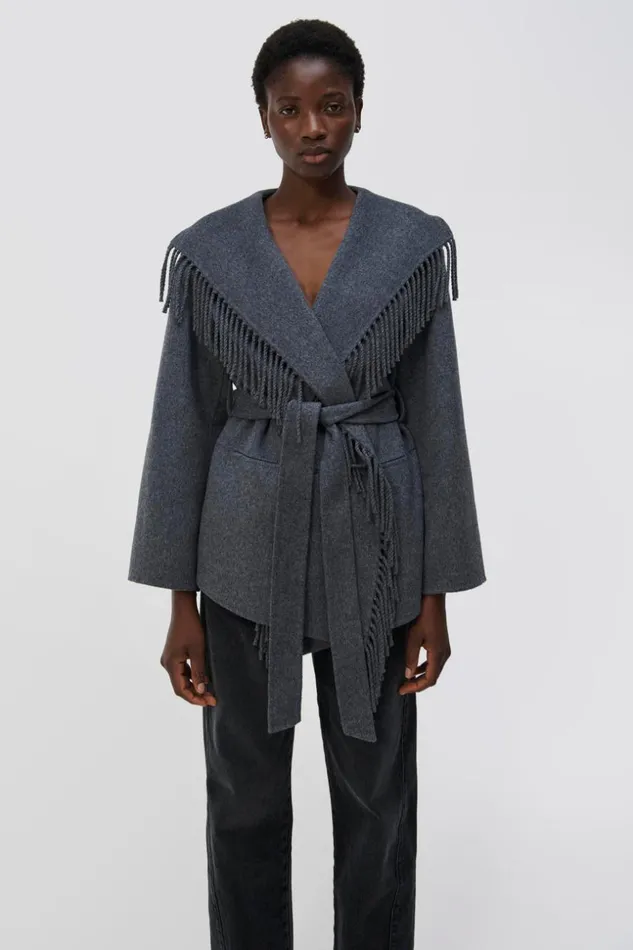 Jonathan Simkhai Rowen Jacket Grey Melange Women Jackets and Coats