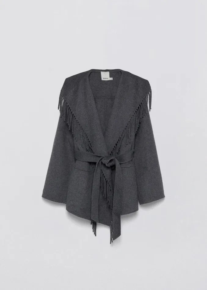 Jonathan Simkhai Rowen Jacket Grey Melange Women Jackets and Coats