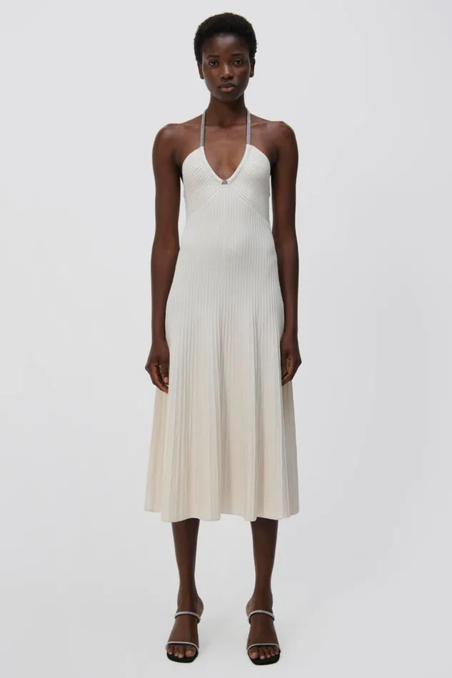 Jonathan Simkhai Sadira Dress Ivory Women Dresses and Jumpsuits