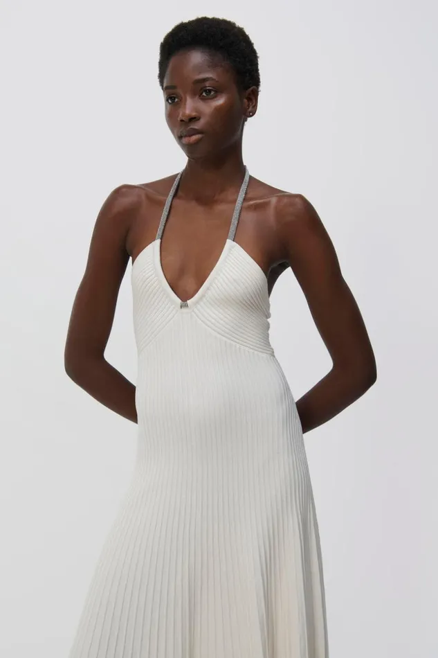 Jonathan Simkhai Sadira Dress Ivory Women Dresses and Jumpsuits