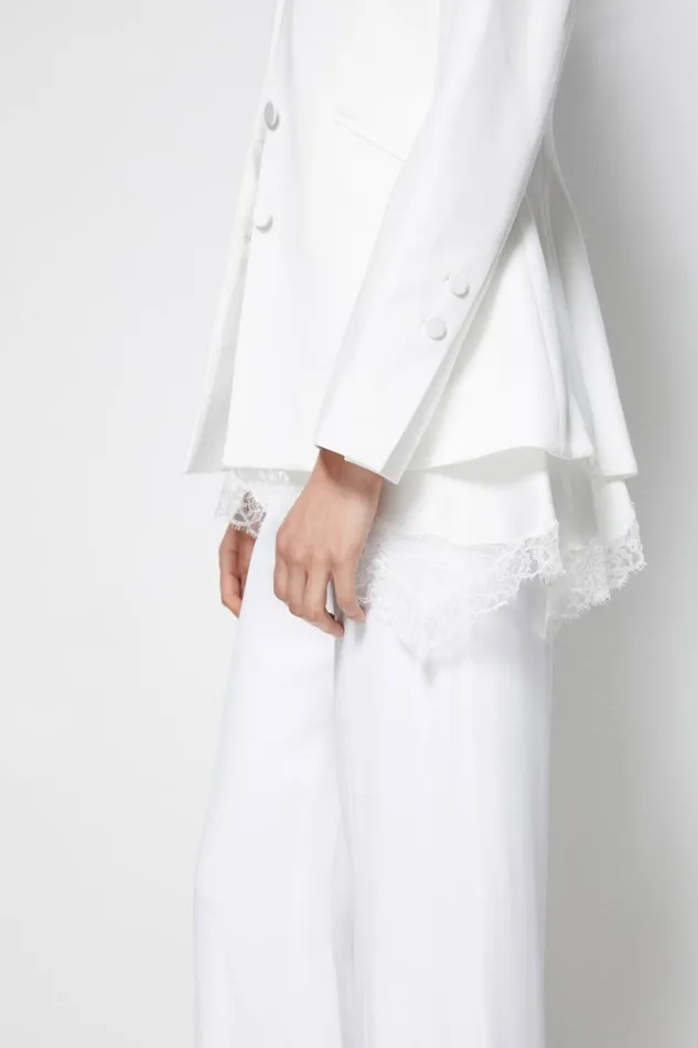 Jonathan Simkhai Signature Basque Jacket White Women Jackets and Coats