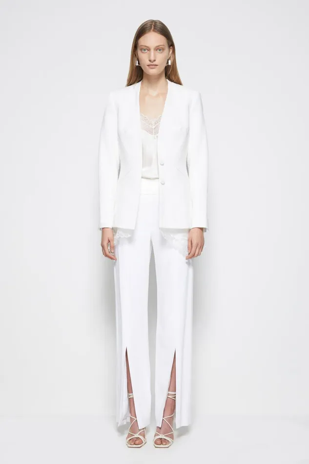 Jonathan Simkhai Signature Basque Jacket White Women Jackets and Coats